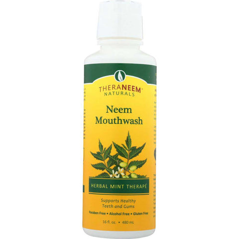 Theraneem Naturals Herbal Mint Neem Mouthwash, 16 Fluid Ounce