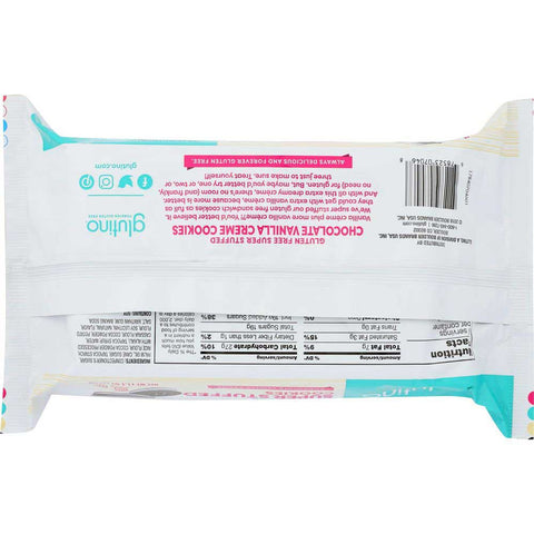 Glutino Chocolate Vanilla Creme Super Stuffed Cookie, 11.1 Ounce -- 12 per case