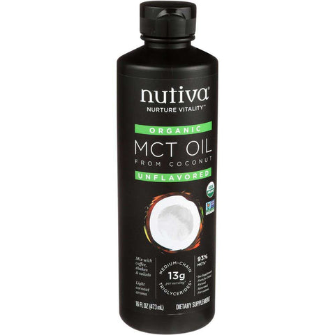 Nutiva Organic Unflavored MCT Oil, 16 Fluid Ounce