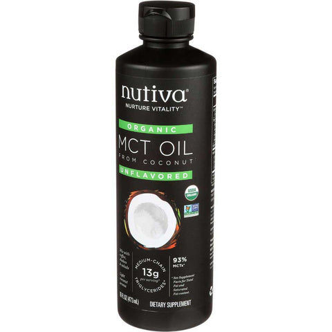 Nutiva Organic Unflavored MCT Oil, 16 Fluid Ounce