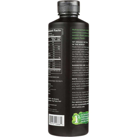 Nutiva Organic Unflavored MCT Oil, 16 Fluid Ounce