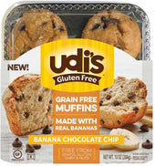 Udis Gluten Free Banana Chocolate Chip Grain Free Muffin, 10 Ounce -- 6 per case