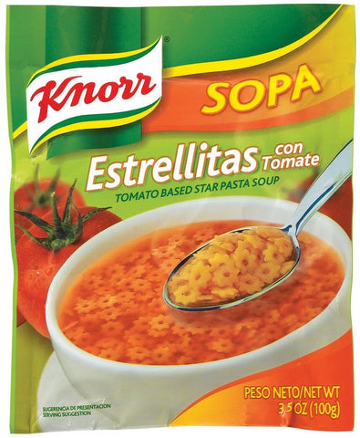 Knorr Pasta Stars Soup with Tomato Broth - 3.5 oz. envelope, 12 per case