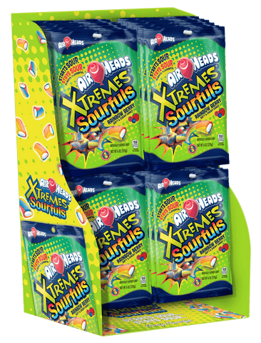 Airheads Xtremes Sourfuls Rainbow Berry Soft and Chewy Candy, 6 Ounce -- 12 per case.