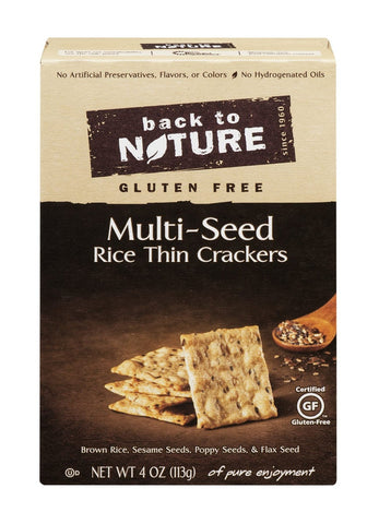 Back to Nature Multi Seed Rice Thin Cracker, 4 Ounce -- 12 per case