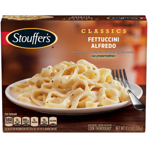 Nestle Stouffers Entree Fettuccini in Alfredo Sauce, 11.5 Ounce -- 12 per case.