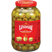 Lindsay Spanish Green Stuffed Pimiento Olive, 80/90 per gallon -- 4 gallon per case.