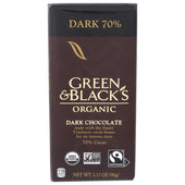 Green and Black Organic 70 Percent Cacao Dark Chocolate Bar, 3.17 Ounce -- 10 per case
