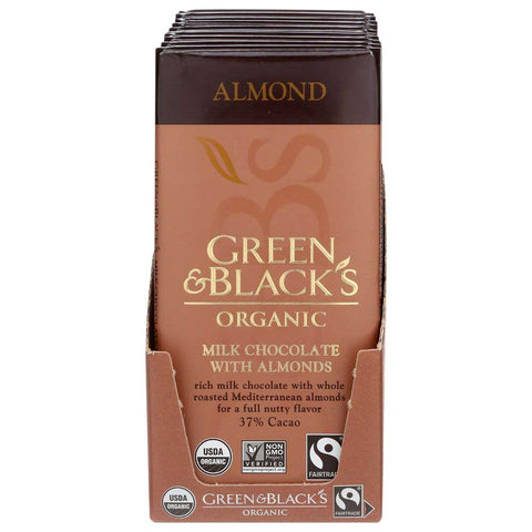 Green and Black Organic Almond Milk Chocolate Bar, 3.17 Ounce -- 10 per case