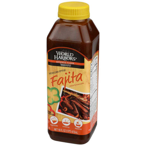World Harbors Mexican Style Fajita Marinade and Sauce, 16 Ounce -- 6 per case.
