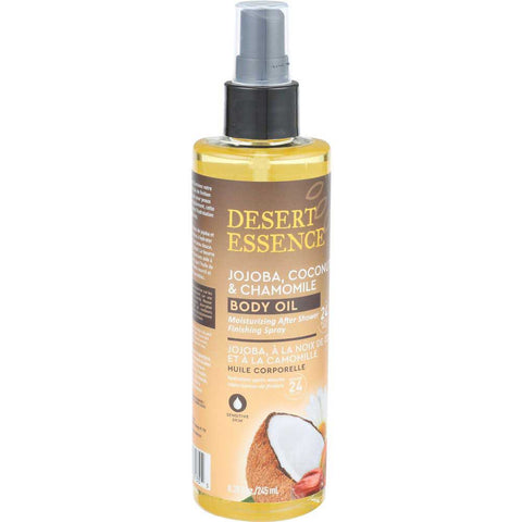 Desert Essence Coconut and Chamomile Jojoba Body Oil Spray, 8.28 Fluid Ounce