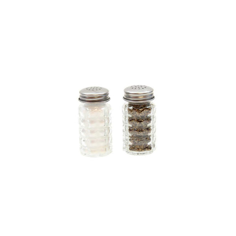 Tablecraft Nostalgia Collection Stainless Steel Top Glass Salt and Pepper Shaker, 1.5 Ounce -- 72 per case