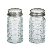 Tablecraft Nostalgia Collection Stainless Steel Top Glass Salt and Pepper Shaker, 1.5 Ounce -- 72 per case