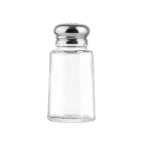 Tablecraft Paneled Glass Salt and Pepper Shaker Stainless Steel Top, 1 Ounce -- 24 per case