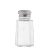 Tablecraft Paneled Glass Salt and Pepper Shaker Stainless Steel Top, 1 Ounce -- 24 per case