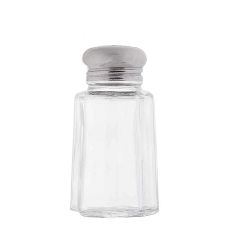 Tablecraft Paneled Glass Salt and Pepper Shaker Stainless Steel Top, 1 Ounce -- 24 per case
