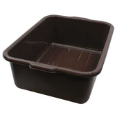 Tablecraft Brown High Density Polypropylene Tote Box, 6 Gallon -- 12 per case
