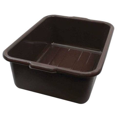 Tablecraft Brown High Density Polypropylene Tote Box, 6 Gallon -- 12 per case