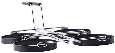 Tablecraft Non Stick Coating Nickel Plated Frame 4 Egg Ring, 9.625 x 15.5 x 3.75 inch