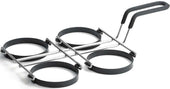 Tablecraft Non Stick Coating Nickel Plated Frame 4 Egg Ring, 9.625 x 15.5 x 3.75 inch