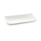 Tablecraft Frostone Collection White Melamine Textured Finish Rectangular Tray, 19.5 x 10.375 x 1.25 inch