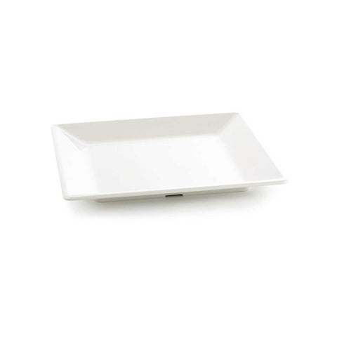 Tablecraft Frostone Collection White Melamine Square Tray, 16.625 x 16.625 x 1.5 inch