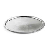 Tablecraft Remington Collection Rice Pattern 18-8 Stainless Steel Round Tray, 21 x 21 x 0.25 inch