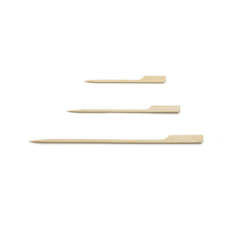 Tablecraft Bamboo Paddle Pick, 3.5 inch - 100 count per pack -- 12 packs per case