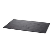 Tablecraft Frostone Slate Collection Melamine Black Slate Rectangular Display Tray, 20.625 x 12.75 x 0.3125 inch
