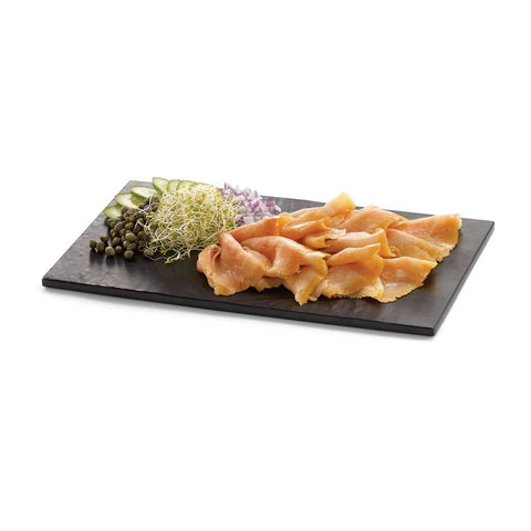 Tablecraft Frostone Slate Collection Melamine Black Slate Rectangular Serving Tray, 12.75 x 6.875 x 0.32 inch