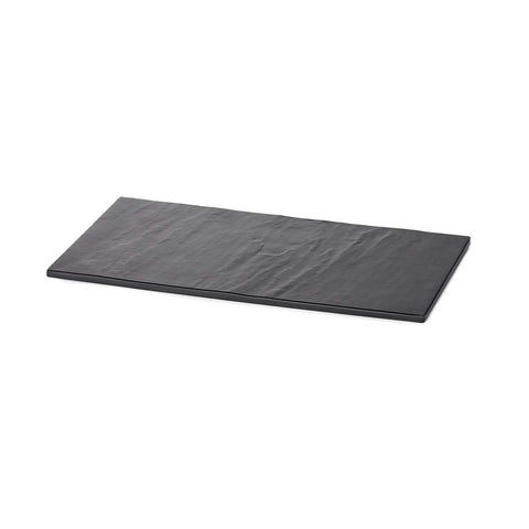 Tablecraft Frostone Slate Collection Melamine Black Slate Rectangular Serving Tray, 12.75 x 6.875 x 0.32 inch