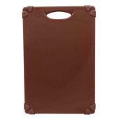 Tablecraft Grippy Polypropylene Brown Color Coded Cutting Board, 18 x 12 x 0.625 inch