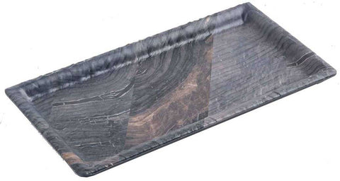 Tablecraft Barnwood Collection Melamine Rectangular Tray, 11 x 5.75 x 0.5 inch
