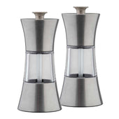 Tablecraft Stainless Steel and Acrylic Salt and Pepper Mill Set, 5 inch -- 1 set