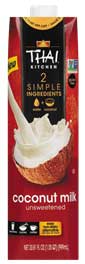 Thai Kitchen Unsweetened Coconut Milk, 25.36 Fluid Ounce -- 6 per case