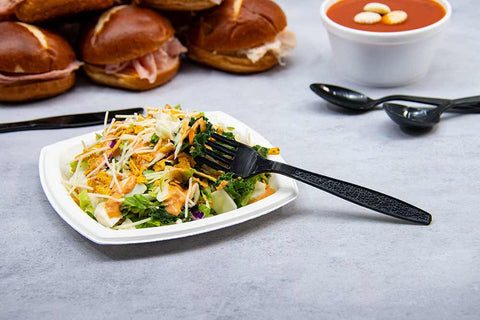 Solo Guildware Cutlery Black Bulk Heavy Weight Polystyrene Fork, 15.7 x 10.3 x 8.4 inch -- 1000 per case.
