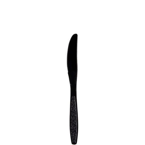 Solo Guildware Cutlery Black Bulk Heavy Weight Polystyrene Knife, 13.3 x 8.3 x 10.4 inch -- 1000 per case.