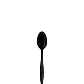 Solo Guildware Cutlery Black Bulk Heavy Weight Polystyrene Teaspoon, 6 1/8 inch -- 1000 per case.
