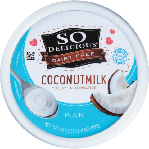 So Delicious Plain Dairy Free Coconut Milk Yogurt Alternative, 24 Ounce -- 6 per case.
