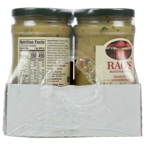 Raos Chicken and Gnocchi Italian Style Slow Simmered Soup, 16 Ounce -- 6 per case