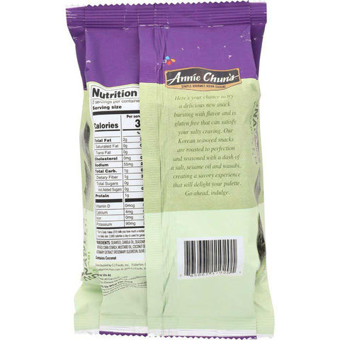 Annie Chuns Wasabi Seaweed Snack, 0.35 Ounce -- 12 per case.