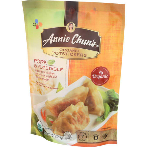 Annie Chun's Organic Pork and Vegetable Potsticker, 7.6 Ounce -- 9 per case.