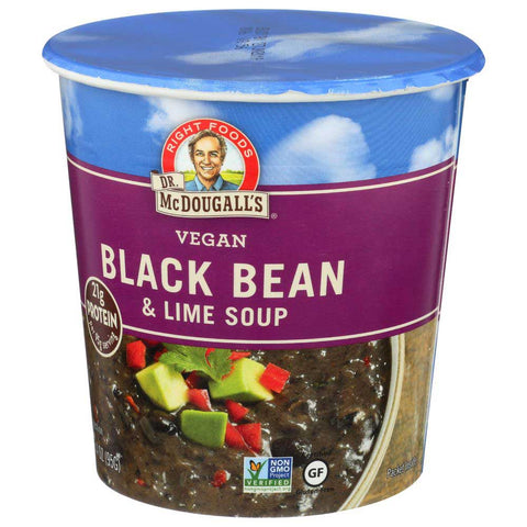 Dr McDougalls Right Foods Black Bean and Lime Big Cup Soup, 3.4 Ounce -- 6 per case.