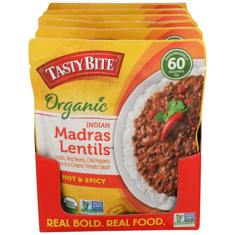 Tasty Bite Organic Hot and Spicy Madras Lentil, 10 Ounce -- 6 per case