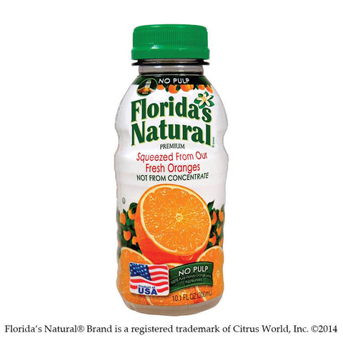 Floridas Natural 100 Percent Orange Juice, 10.1 Fluid Ounce -- 24 per case.