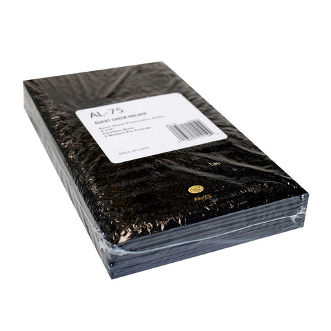 National Checking Company Black Castilian Guest Check Holder, 6 x 10 inch -- 5 per case.