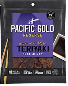 Oberto Pacific Gold Reserve Japanese Style Teriyaki Beef Jerky, 2.5 Ounce -- 8 per case