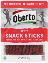 Oberto Spicy Snack Sticks, 5 Ounce -- 6 per case.