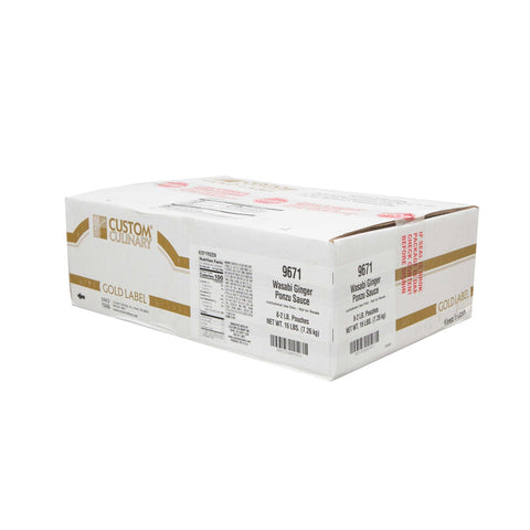 Custom Culinary Gold Label Wasabi Ginger Ponzu Sauce, 2 Pound -- 8 per case.