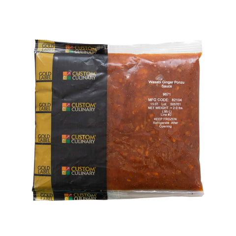 Custom Culinary Gold Label Wasabi Ginger Ponzu Sauce, 2 Pound -- 8 per case.